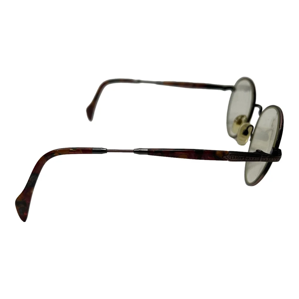 Bridget Eyeglasses‎ Antique Wine Frames Only women Red Tortoise Metal H3592